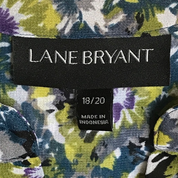 LANE BRYANT Floral Tunic Chiffon Popover Blouse Women’s Plus Size 18/20 2X - Picture 5 of 16